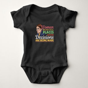 Ruth Bader Ginsburg Feminist Lawyer Judge Baby Bodysuit