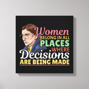Ruth Bader Ginsburg Feminist Lawyer Judge Canvas Print