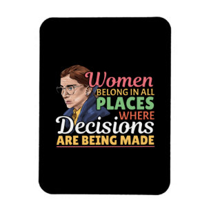 Ruth Bader Ginsburg Feminist Lawyer Judge Magnet
