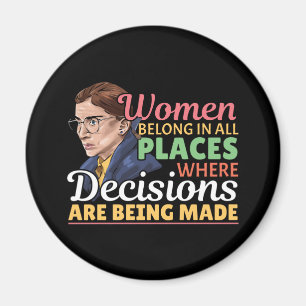 Ruth Bader Ginsburg Feminist Lawyer Judge Magnet