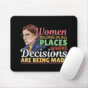 Ruth Bader Ginsburg Feminist Lawyer Judge Mouse Mat
