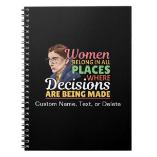 Ruth Bader Ginsburg Feminist Lawyer Judge Notebook