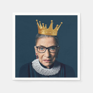 Ruth Bader Ginsburg Gold Crown Napkin