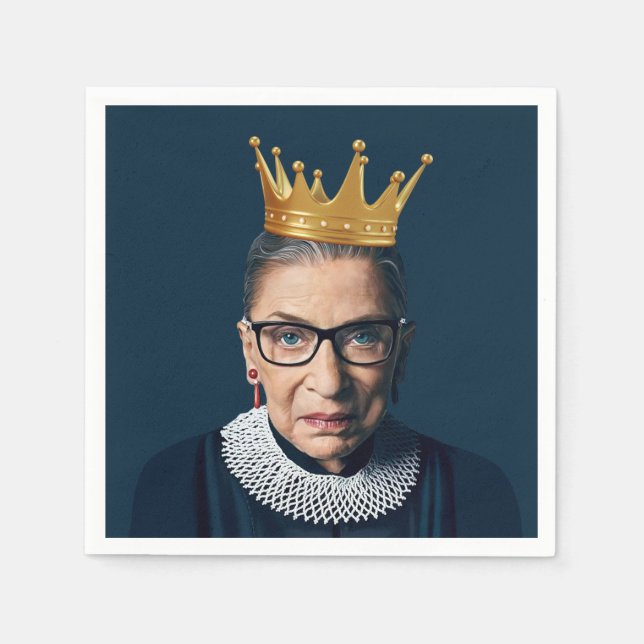 Ruth Bader Ginsburg Gold Crown Napkin (Front)