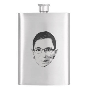 Ruth Bader Ginsburg Head Hip Flask