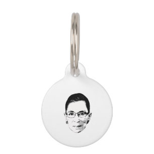 Ruth Bader Ginsburg Head Pet Tag