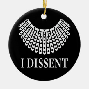 Ruth Bader Ginsburg - I Dissent Ceramic Tree Decoration