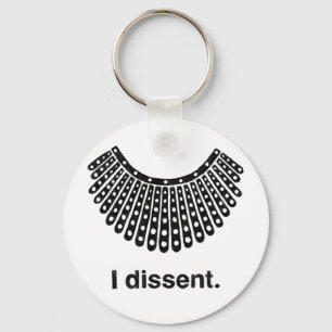 Ruth Bader Ginsburg I Dissent RBG Collar Key Ring