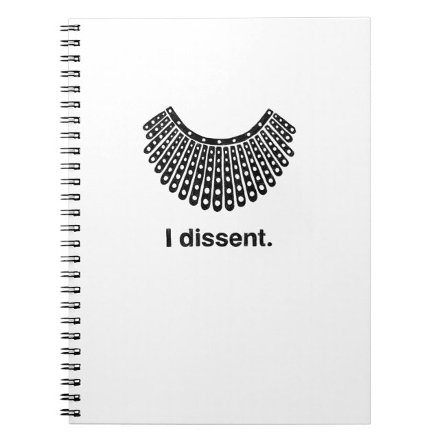 Ruth Bader Ginsburg I Dissent RBG Collar Notebook (Front)