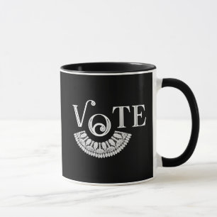 Ruth Bader Ginsburg Lace Collar Vote Mug