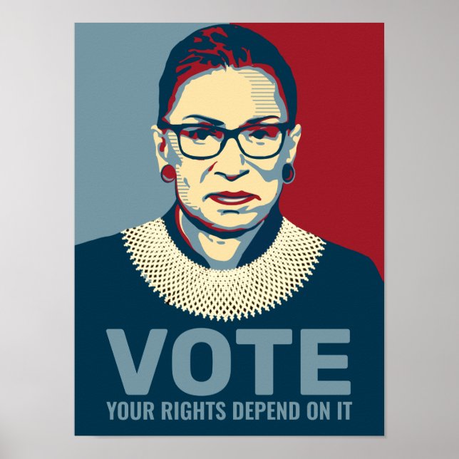 Ruth Bader Ginsburg Modern Pop-Art Vote Poster (Front)