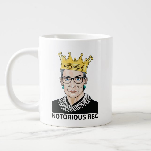 Ruth Bader Ginsburg Mug, Notorious RBG Large Coffee Mug (Left)