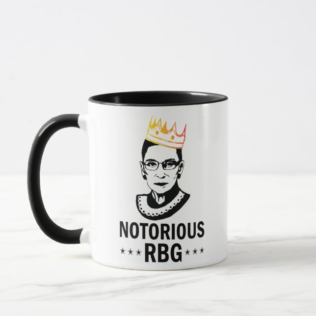Ruth Bader Ginsburg Mug, Notorious RBG Mug (Left)