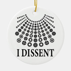 Ruth Bader Ginsburg, Notorious RBG, I dissent Ceramic Tree Decoration