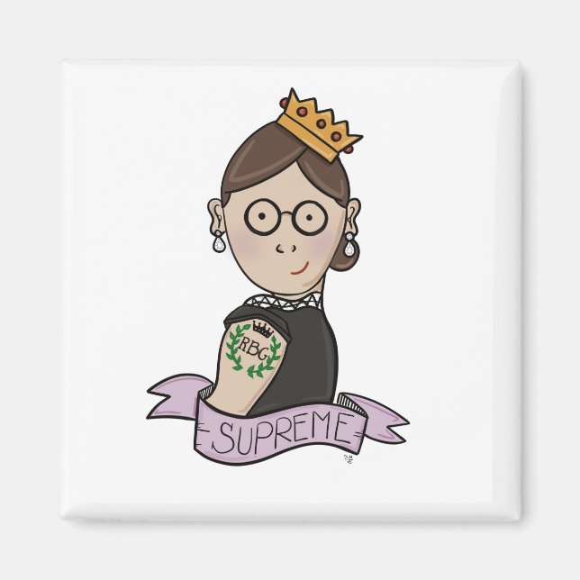Ruth Bader Ginsburg, notorious RBG Magnet (Front)