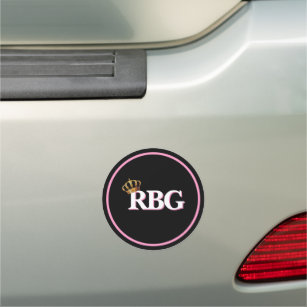 Ruth Bader Ginsburg Notorious RBG Monogram Car Magnet