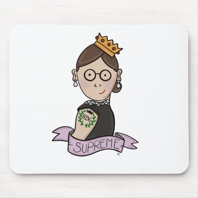 Ruth Bader Ginsburg, notorious RBG Mouse Mat (Front)