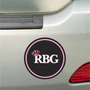 Ruth Bader Ginsburg Notorious RBG PInk Crown Car Magnet