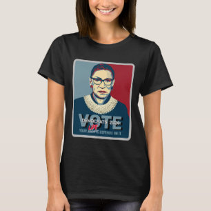 Ruth Bader Ginsburg Pro-Choice Vote 2024 Womens T-Shirt