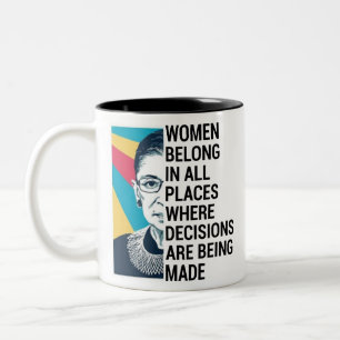 Ruth Bader Ginsburg Quote, SCOTUS, Notorious RBG Two-Tone Coffee Mug
