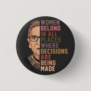 Ruth Bader Ginsburg RBG 3 Cm Round Badge
