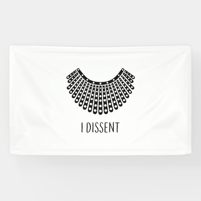Ruth Bader Ginsburg, RBG Dissent Collar Banner (Horizontal)