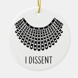 Ruth Bader Ginsburg, RBG Dissent Collar Ceramic Tree Decoration