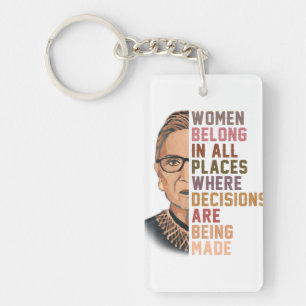 Ruth Bader Ginsburg RBG Key Ring