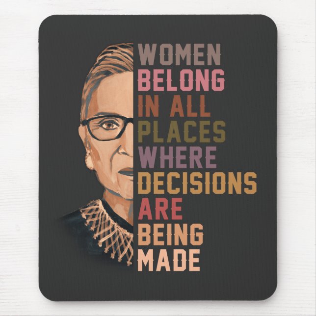 Ruth Bader Ginsburg RBG Mouse Mat (Front)