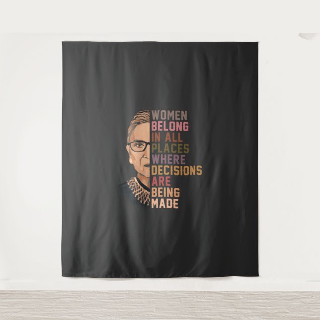 Ruth Bader Ginsburg RBG Tapestry (Front)