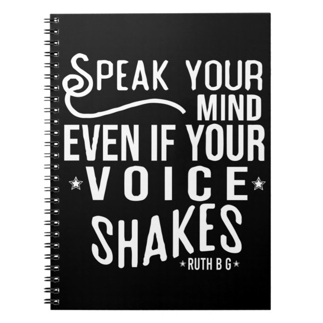 Ruth Bader Ginsburg, Ruth Feminist Political Icon Notebook (Front)