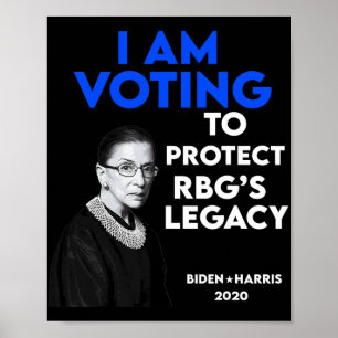 Ruth Bader Ginsburg&#';s Legacy Vote Biden 2020 Poster