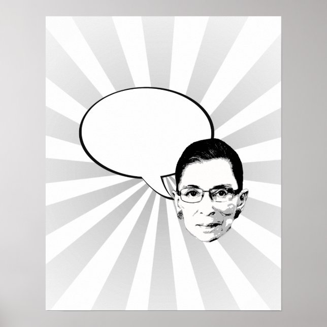 Ruth Bader Ginsburg Thought Bubble Poster (Front)