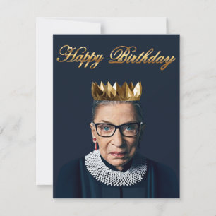 Ruth Bader Ginsburg with Gold Crown  