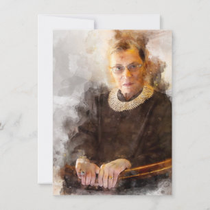 Ruth Bader Ginsburg with Judge Robe Portrait Card