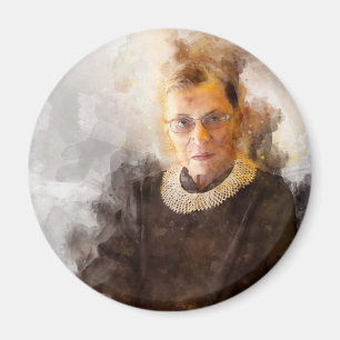 Ruth Bader Ginsburg with Judge Robe Portrait Magnet