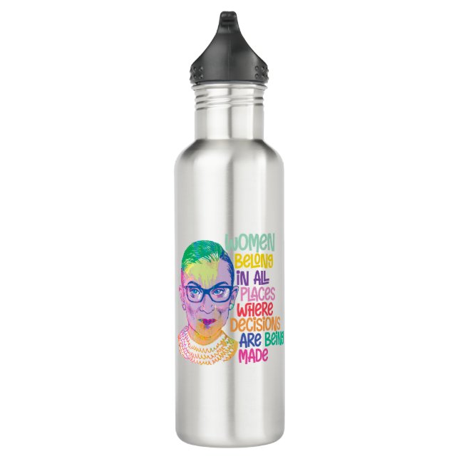 Ruth Bader Ginsburg Women Belong In All Places 710 Ml Water Bottle (Right)