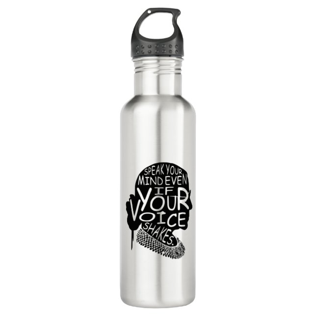 Ruth Bader Speak Your Mind Even If Your Voice Shak 710 Ml Water Bottle (Front)
