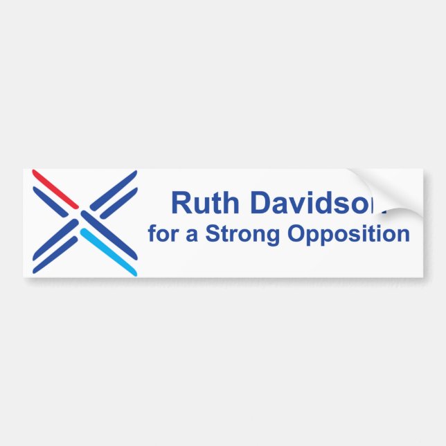 Ruth Davidson for a Strong Opposition Bumper Sticker (Front)