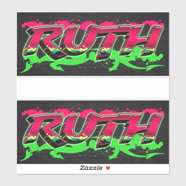 Ruth First Name Graffiti Sticker (Sheet)
