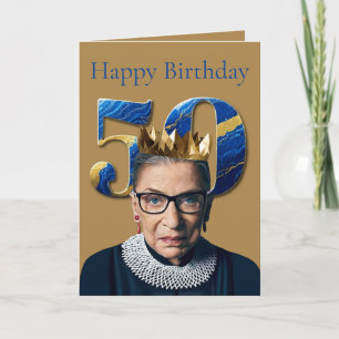 Ruth Ginsburg Happy 50th Birthday Card