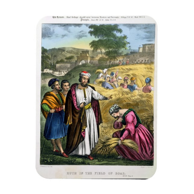 Ruth in the Field of Boaz, from a bible printed by Magnet (Vertical)