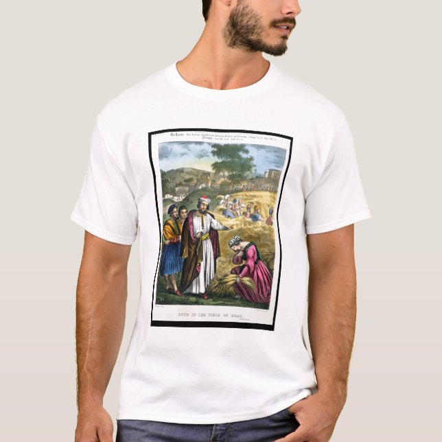 Ruth in the Field of Boaz, from a bible printed by T-Shirt (Front)