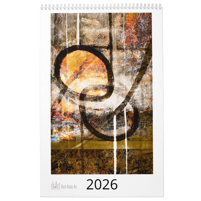 Ruth Kedar Art Calendar 2026 in White (Cover)