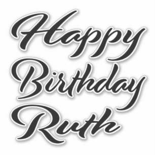 Ruth name first name black Sticker birthday