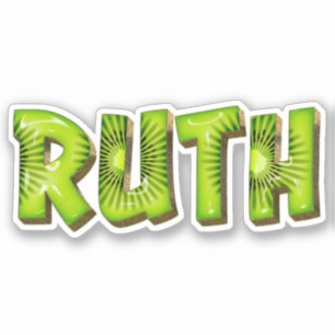 Ruth Name Kiwi Design Sticker