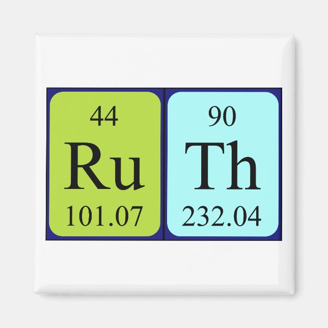 Ruth periodic table name magnet (Front)