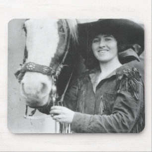 Ruth Roach and her horse. Mouse Mat