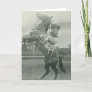 Ruth Roach on Tony, Cheyenne, Wyoming. Card