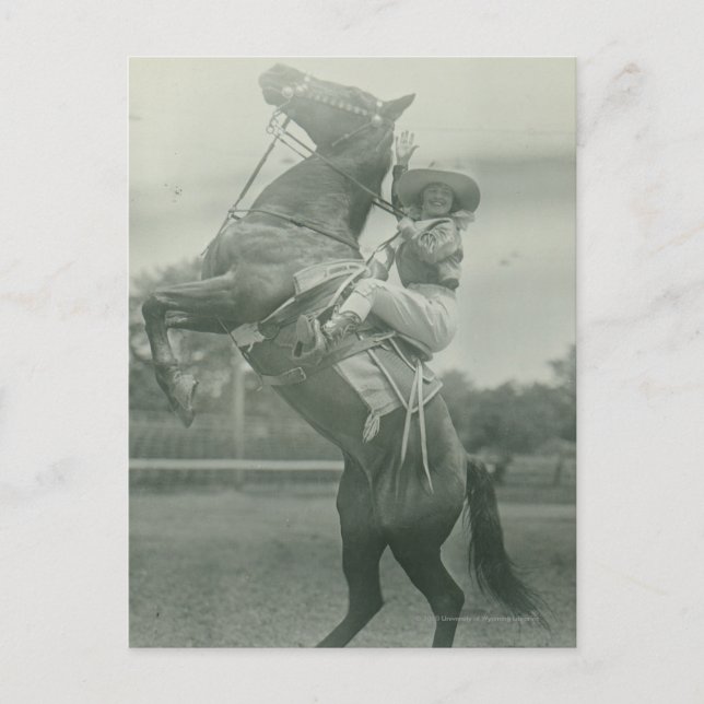 Ruth Roach on Tony, Cheyenne, Wyoming. Postcard (Front)